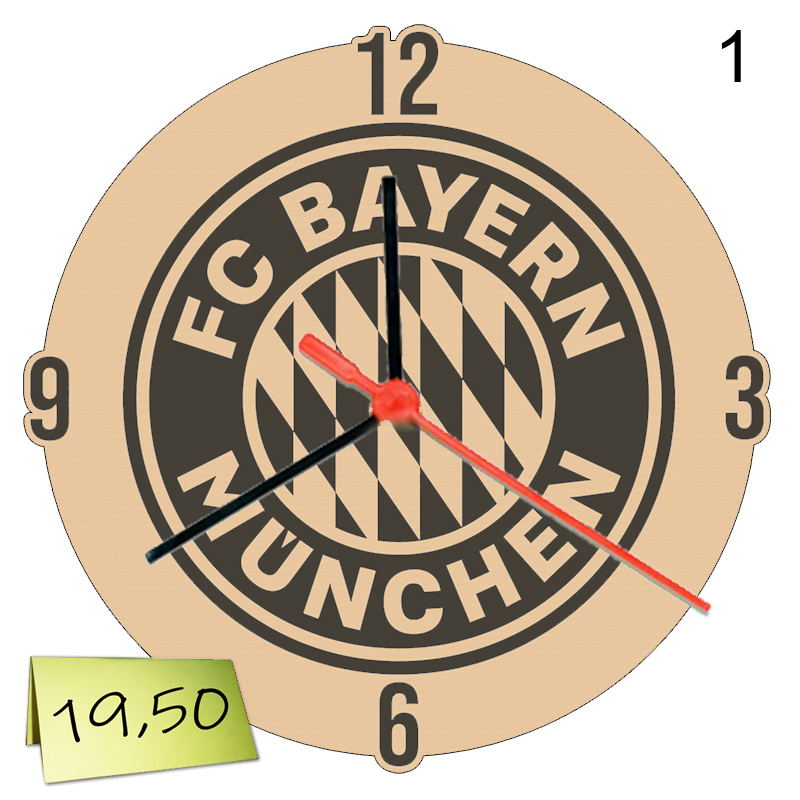 Гравиран стенен часовник "Bayern"