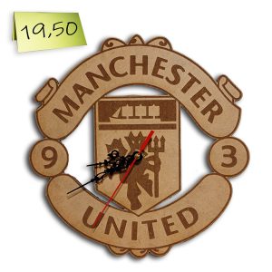 Стенен гравиран часовник „Manchester United“