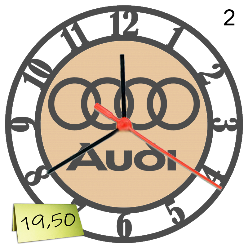Гравиран стенен часовник „Audi“ - Image 2