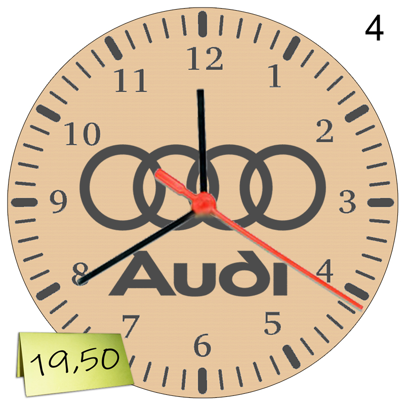 Гравиран стенен часовник „Audi“ - Image 4