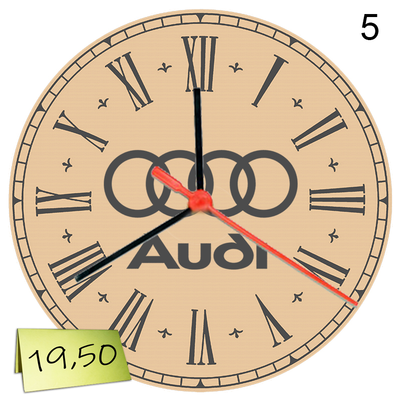 Гравиран стенен часовник „Audi“ - Image 5