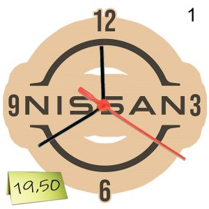 Гравиран стенен часовник „Nissan“