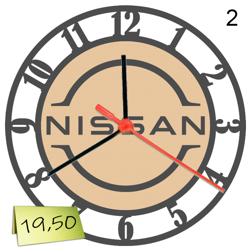 Гравиран стенен часовник „Nissan“ - Image 2