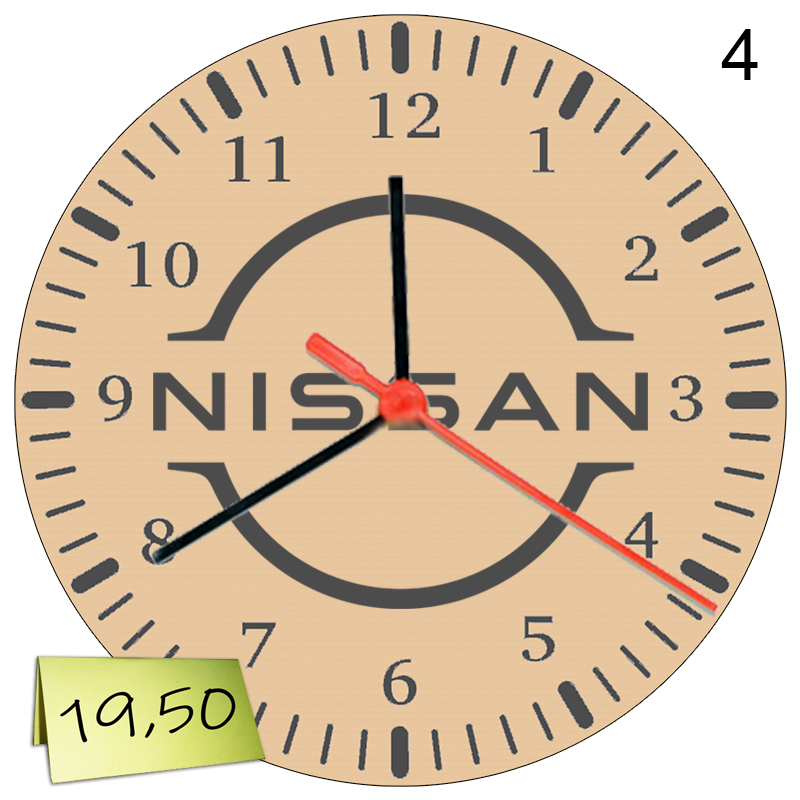Гравиран стенен часовник „Nissan“ - Image 4