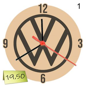 Гравиран стенен часовник „VW“