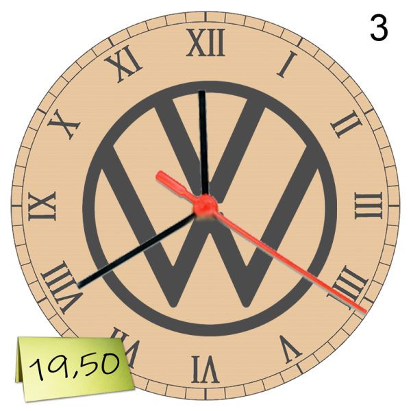 Гравиран стенен часовник „VW“ - Image 3