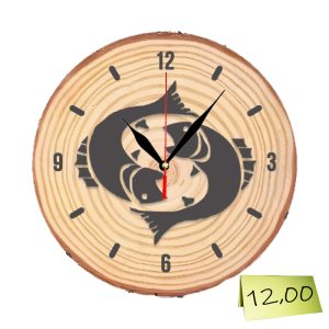 Гравиран настолен часовник „Риби“