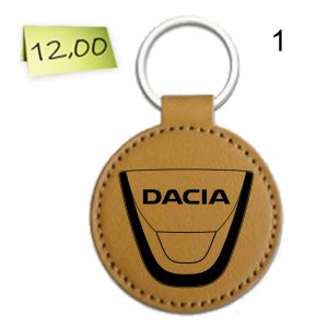 Гравиран кожен ключодържател „Dacia“