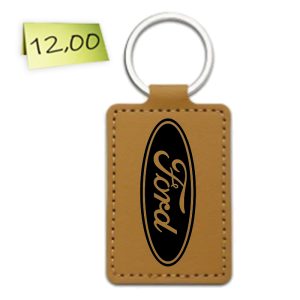 Гравиран кожен ключодържател „Ford“
