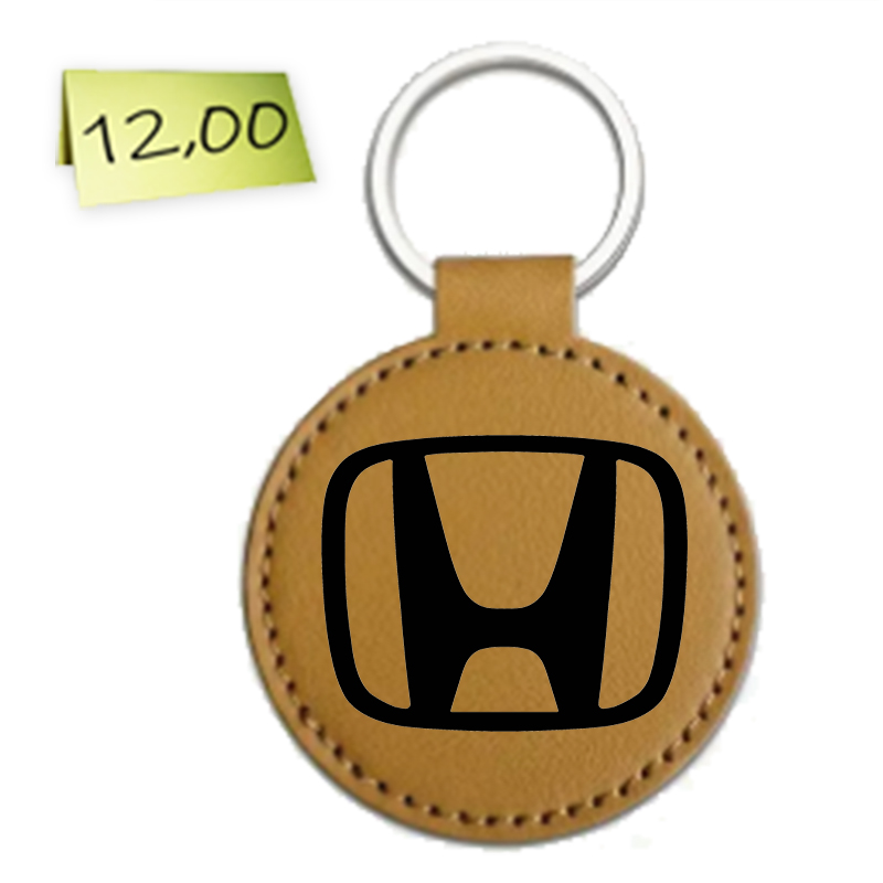 Гравиран кожен ключодържател „Honda“