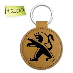 Гравиран кожен ключодържател „Peugeot“