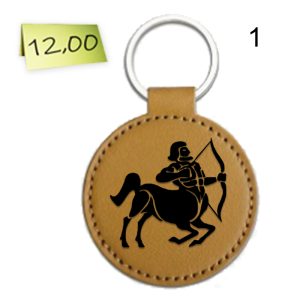 Гравиран кожен ключодържател "Стрелец"