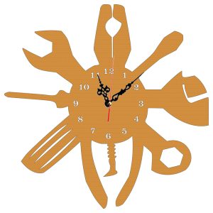 Стенен часовник „Repair Tools Wrench Pliers“