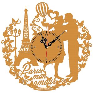Стенен часовник „Paris France Mon Amour“